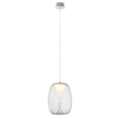   DROP LED függőlámpa, átlátszó színű búrával, 27 cm átmérővel