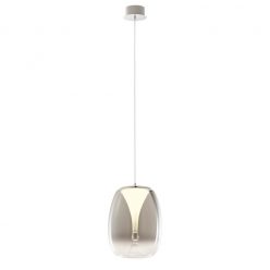   DROP LED függőlámpa, füst színű búrával, 27 cm átmérővel