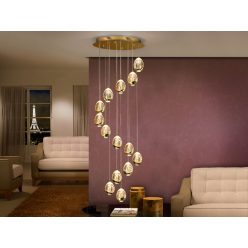 ROCIO LED spirál lámpa, ?50cm, arany, 14 LED