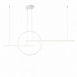 ROTONDA minimál LED függőlámpa fehér/fehér, 100cm