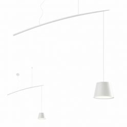 PESCAR modern LED függőlámpa fehér/fehér, 200cm