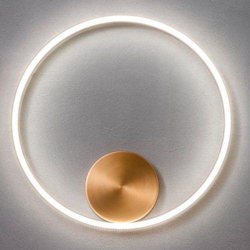 ANILLOS minimál LED fali lámpa bronz/opál, 40cm, direkt fény