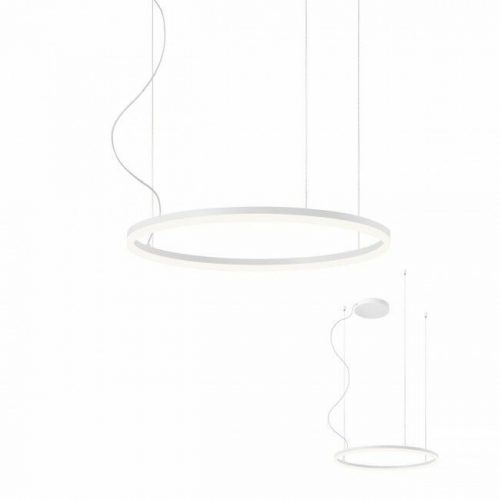 ANILLOS minimál LED csillár matt fehér/opál, 60cm