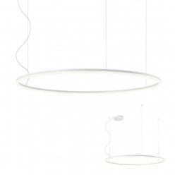 ANILLOS minimál LED csillár matt fehér/opál, 120cm