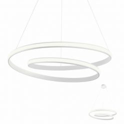 GUSANO Modern LED csillár matt fehér/opál, 20cm