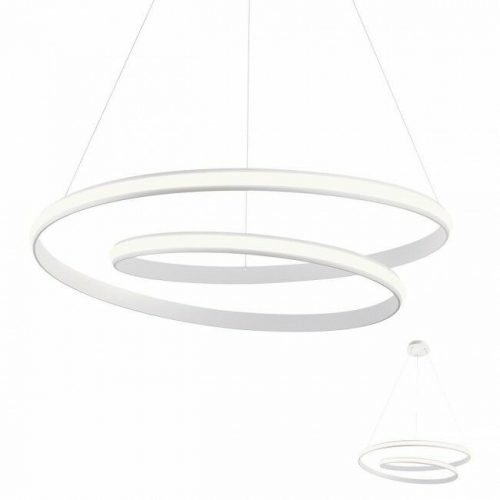 GUSANO Modern LED csillár matt fehér/opál, 20cm