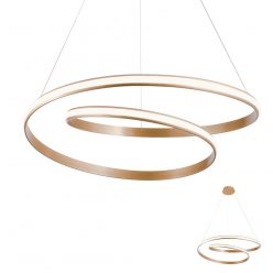 GUSANO Modern LED csillár bronz/opál, 20cm