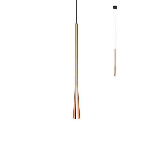 ITO LED függőlámpa, matt fekete, rose-gold, 40cm