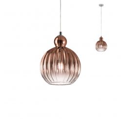 PLUMEN függőlámpa, króm, rose-gold, 20cm