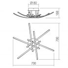 SPATHA modern LED mennyezeti lámpa, arany, 36W