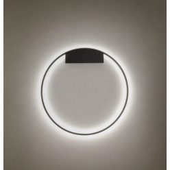   FEBE modern LED fali lámpa, kerek, indirekt, matt fekete, 40 cm