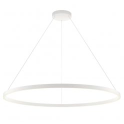 FEBE modern LED függőlámpa, matt fehér, 120cm átmérő