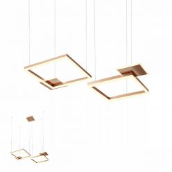 Modern LED csillár SIGUA , szögletes, bronz, 110W