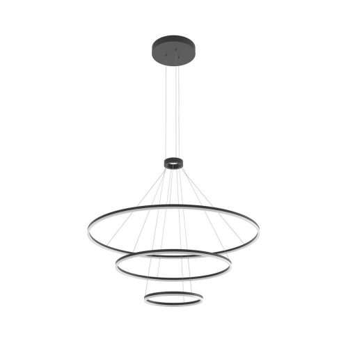 ORBIT LED csillár, fekete, opál, 40/80/120cm