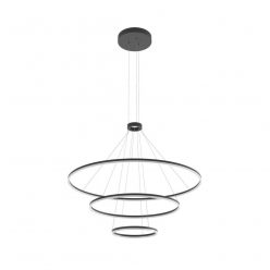   ORBIT LED csillár, fekete, opál, 40/80/120cm DALI rendszerhez