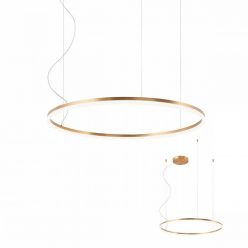 ORBIT LED függőlámpa, bronz színű, ?80cm, dimmerelhető