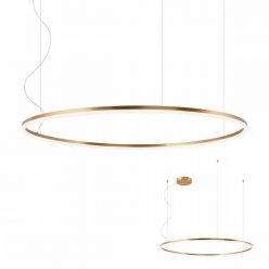 LED függőlámpa, ORBIT,bronz, Ø120cm, DALI rendszerhez