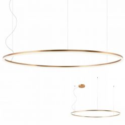 ORBIT LED függőlámpa, Ø150cm, bronz színű, DALI rendszerhez