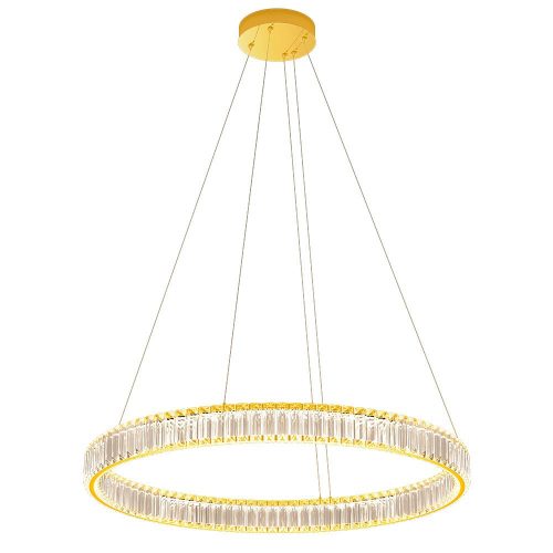 AKALA LED kristály függőlámpa, arany, 80 cm