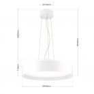 LED függőlámpa VARIO, fehér, 40 cm