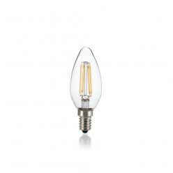   FILAMENT LED gyertya fényforrás, átlátszó E14/ 5W/ 550Lm