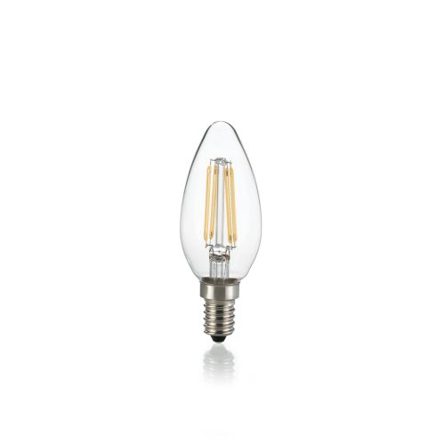 FILAMENT LED gyertya fényforrás, átlátszó E14/ 5W/ 550Lm