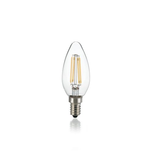 FILAMENT LED gyertya fényforrás, átlátszó 4W/460Lm