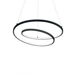 ÓZ modern LED csillár, fekete, 60 cm